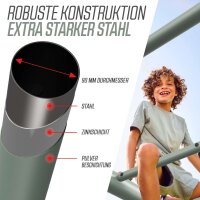 BERG PlayBase XL green Klettergerüst Schaukelgestell mit Reckstange u. Leiter