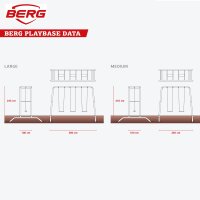 BERG PlayBase L Black Klettergerüst Schaukelgestell mit Reckstange u. Leiter
