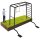 BERG PlayBase M Black Klettergerüst Schaukelgestell mit Reckstange u. Leiter