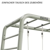 BERG PlayBase L Green Klettergerüst Schaukelgestell mit Reckstange und Leiter