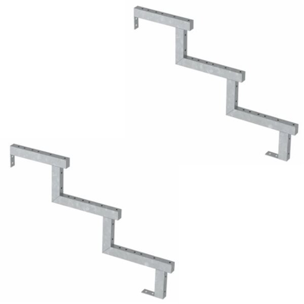 2 Stück PLUS Treppenwange Stahl verzinkt 3-Stufen - Schritttiefe 28 cm
