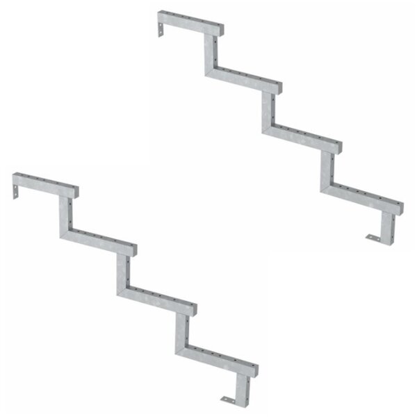 2 Stück PLUS Treppenwange Stahl verzinkt 4-Stufen - Schritttiefe 28 cm