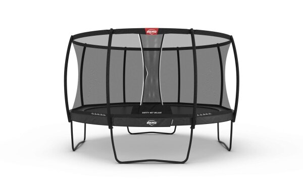 BERG Trampolin rund 430 cm grau mit Sicherheitsnetz Deluxe Champion Regular