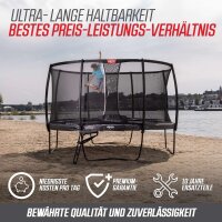 BERG Trampolin rund 430 cm grau mit Sicherheitsnetz Deluxe Champion Regular