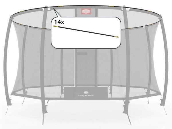 BERG Ersatzteil Sicherheitsnetz DeLuxe - 14x Set tent tubes Grand Champion