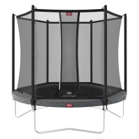 BERG Trampolin rund 200 cm grau mit Sicherheitsnetz...
