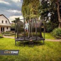 BERG Trampolin rechteckig 280 x 190 cm grau mit Sicherheitsnetz Comfort Ultim Favorit Regular