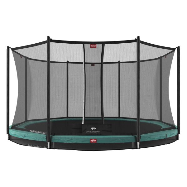 BERG Trampolin InGround rund 330 cm grün mit Sicherheitsnetz Comfort Favorit