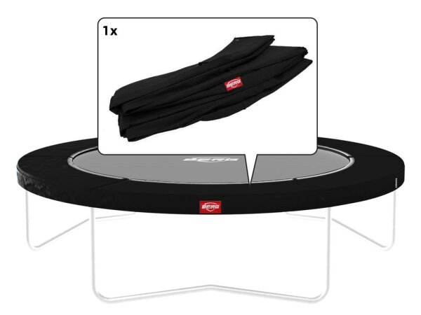 BERG Ersatzteil Schutzrand 430 cm rund schwarz mit weißem Rand - Favorit Regular Federabdeckung für Trampolin