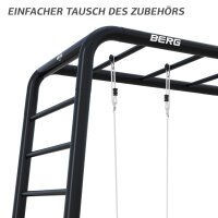 BERG PlayBase M Black Klettergerüst Schaukelgestell mit Reckstange u. Leiter
