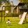 BERG PlayBase L Black Klettergerüst Schaukelgestell mit Reckstange u. Leiter,