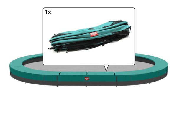 BERG Ersatzteil Schutzrand 520 cm oval grün - Grand Champion InGround Federabdeckung für Trampolin