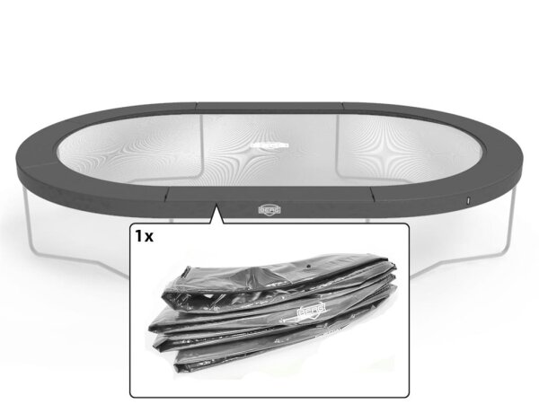 BERG Ersatzteil Schutzrand 520 cm oval grau - Grand Elite Regular Federabdeckung für Trampolin