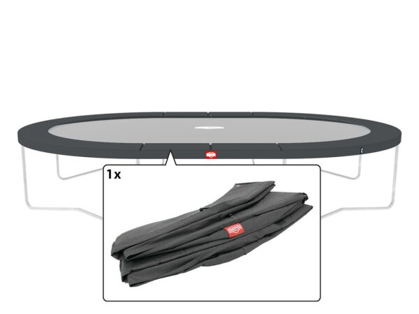 BERG Ersatzteil Schutzrand 520 cm oval grau - Grand Favorit Regular Federabdeckung für Trampolin