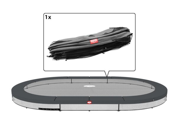 BERG Ersatzteil Schutzrand 520 cm oval grau - Grand Favorit InGround Federabdeckung für Trampolin