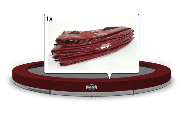 BERG Ersatzteil Schutzrand 380 cm rund rot - Elite InGround Federabdeckung für Trampolin