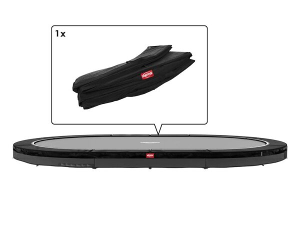 BERG Ersatzteil Schutzrand 520 cm oval schwarz - Grand Favorit InGround Federabdeckung für Trampolin