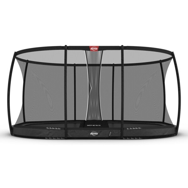 BERG Trampolin Oval 520 cm Grand Champion InGround Grau + Safety Net DLX XL