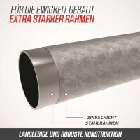 BERG Trampolin Oval Grand Champion Regular 350 G grau Airflow pro inkl. Safety Net Deluxe