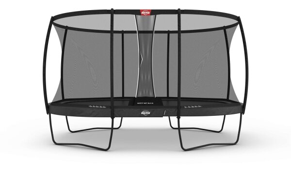 BERG Trampolin Oval Grand Champion Regular 520 Grau + Safety Net DLX XL