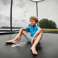 BERG Trampolin Oval Grand Champion Regular 520 Grau + Safety Net DLX XL