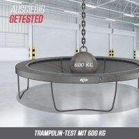 BERG Trampolin Oval Grand Champion Regular 520 Grau + Safety Net DLX XL