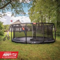 BERG Trampolin Oval 520 cm Grand Elite InGround Grau +...