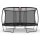 BERG Trampolin oval Grand Elite Regular 520 Grau + Safety Net DLX XL