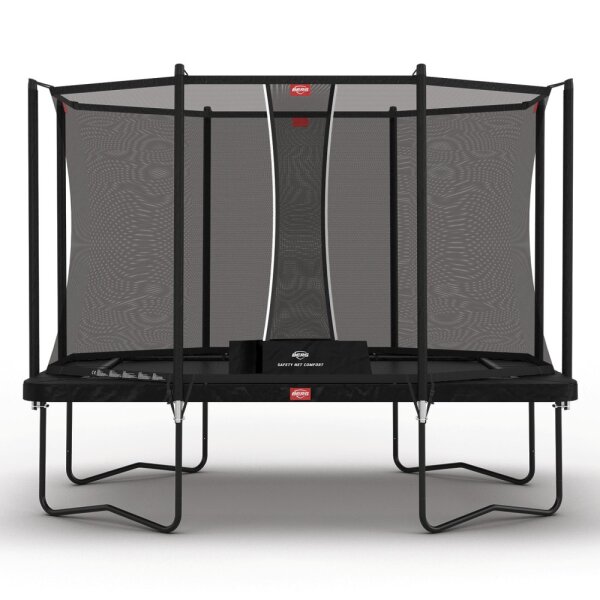 BERG Trampolin rechteckig Ultim Favorit Regular 330 Black / schwarz + Safety Net Comfort