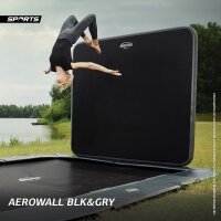 BERG SPORTS Trampolin Rechteckig 500 cm Ultim Champion FlatGround Grey / grau + AeroWall BLK&GRY