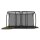 BERG Trampolin Rechteckig 410 cm Ultim Champion FlatGround grau + Safety Net DLX XL