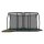 BERG Trampolin Rechteckig 410 cm Ultim Champion FlatGround Green / grün + Safety Net DLX XL