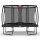 BERG Trampolin rechteckig Ultim Champion Regular 330 Grey / grau + Safety Net Deluxe