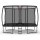 BERG Trampolin rechteckig Ultim Champion Regular 410 Grey / grau + Safety Net DLX XL