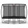 BERG Trampolin rechteckig Ultim Champion Regular 410 Black / schwarz + Safety Net DLX XL