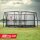 BERG Trampolin Rechteckig 500 cm Ultim Elite FlatGround Grey / grau + Safety Net DLX XL