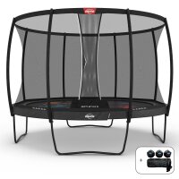 BERG Trampolin rund Champion Regular 430 Grau Levels Safety Net DLX XL