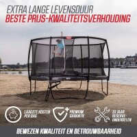 BERG Trampolin rund Elite Regular 380 grau + Safety Net...
