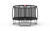 BERG Trampolin rund Elite Regular 380 grau + Safety Net Deluxe Airflow pro