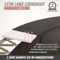 BERG Trampolin rund Elite Regular 430 Grau + Sicherheitsnetz DLX XL Airflow pro