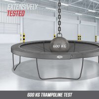BERG Trampolin Rund 430 cm Elite InGround Grau + Sicherheitsnetz Deluxe Airflow pro