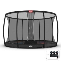 BERG Trampolin Rund 430 cm Elite InGround Grau Levels +...