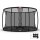 BERG Trampolin Rund 430 cm Elite InGround Grau Levels + Safety Net DLX XL