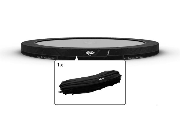 BERG Ersatzteil Schutzrand 380 cm rund schwarz - Champion InGround Federabdeckung für Trampolin