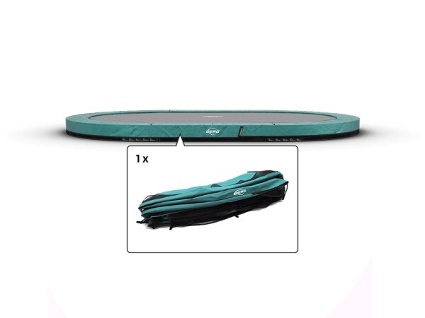 BERG Ersatzteil Schutzrand 520 cm oval grün - Grand Champion InGround Federabdeckung für Trampolin