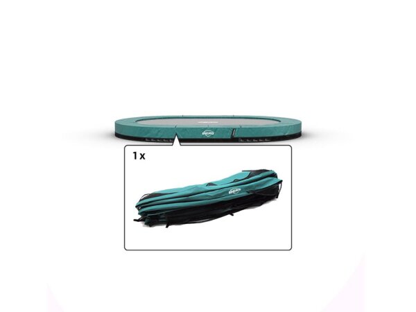 BERG Ersatzteil Schutzrand 350 cm oval grün - Grand Champion InGround Federabdeckung für Trampolin
