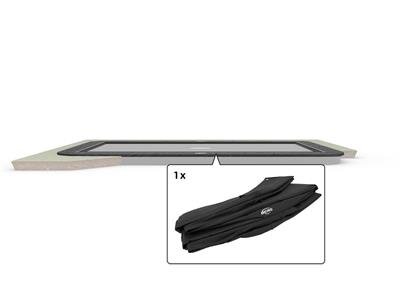 BERG Ersatzteil Schutzrand 500 cm rechteckig grau - Ultim Elite Flatground Federabdeckung für Trampolin
