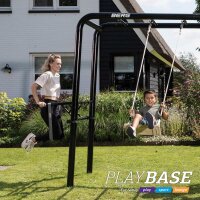 BERG PlayBase L Sport Klettergerüst Heim Fitnessgerät mit Dip-Bar, Klimmzustange, Fitness-Seil & Turnringe