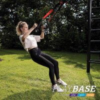 BERG PlayBase L Sport Klettergerüst Heim Fitnessgerät mit Dip-Bar, Klimmzustange, Fitness-Seil & Turnringe