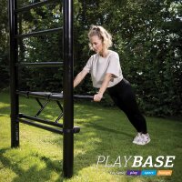BERG PlayBase L Sport Klettergerüst Heim Fitnessgerät mit Dip-Bar, Klimmzustange, Fitness-Seil & Turnringe